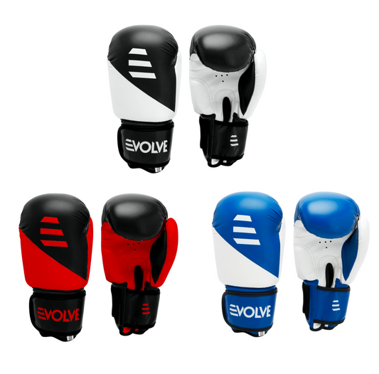 Evolve Kickboxing Gloves | Foam Padded Boxing and Kickboxing Gloves with Adjustable Straps